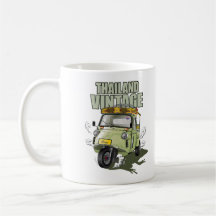 Tuk tuk vintage taxi in Thailand green car