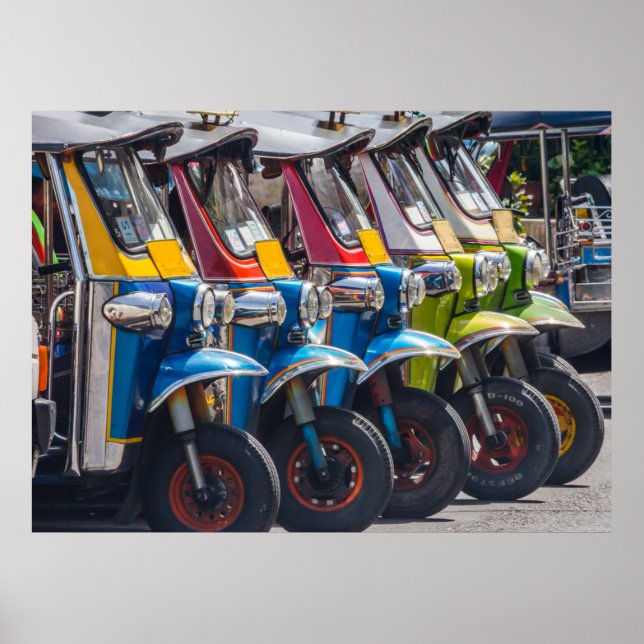 Tuk tuks in a row  poster (Front)