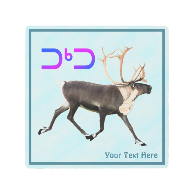 Tuktu - Caribou On Snow Metal Print (Front)