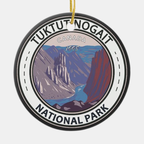 Tuktut Nogait National Park Canada Badge Ceramic Ornament