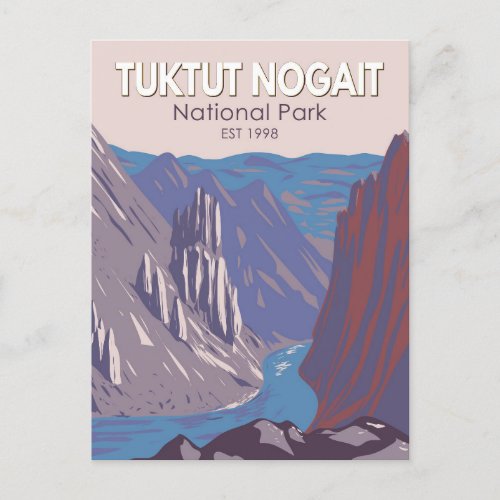 Tuktut Nogait National Park Canada Travel Vintage Postcard