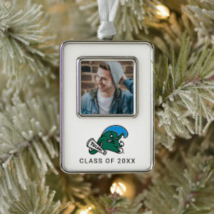 Tulane University Angry Wave Logo Christmas Ornament