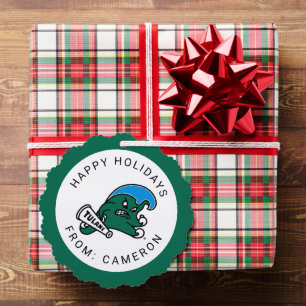 Tulane University Angry Wave Logo Ornament Card