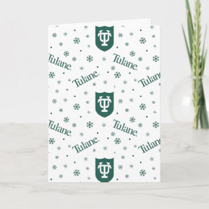 Tulane University Crest Holiday Pattern Card