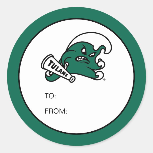 Tulane University Graduate Classic Round Sticker (Front)