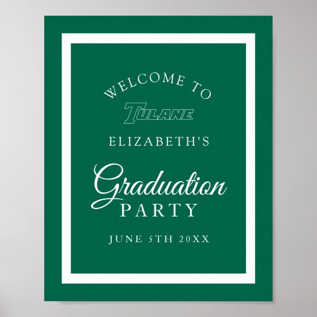Tulane University | Graduation Party Welcome Poster (Front)