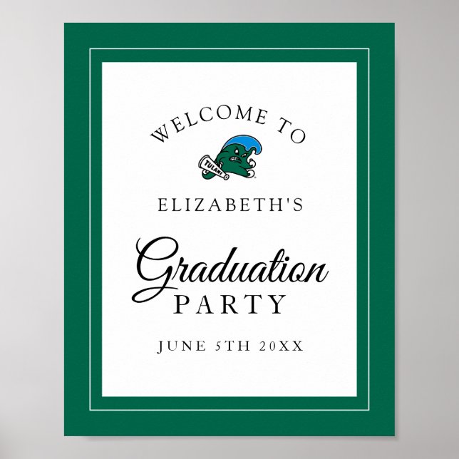 Tulane University | Graduation Party Welcome Poster (Front)