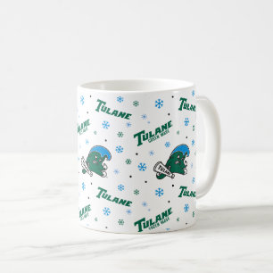 Tulane University Green Wave Holiday Pattern Coffee Mug