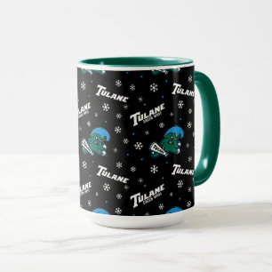 Tulane University Green Wave Holiday Pattern Mug