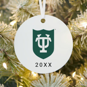 Tulane University Shield Emblem Metal Ornament