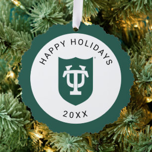 Tulane University Shield Emblem Ornament Card