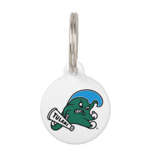 Tulane University Wave Add Pet's Information Pet ID Tag