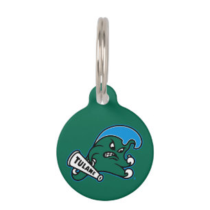 Tulane University Wave Add Pet's Information Pet ID Tag