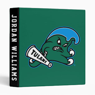 Tulane University Wave Add Your Name 3 Ring Binder