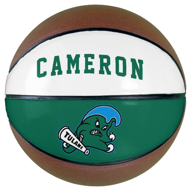 Tulane University Wave | Add Your Name Basketball (Front)
