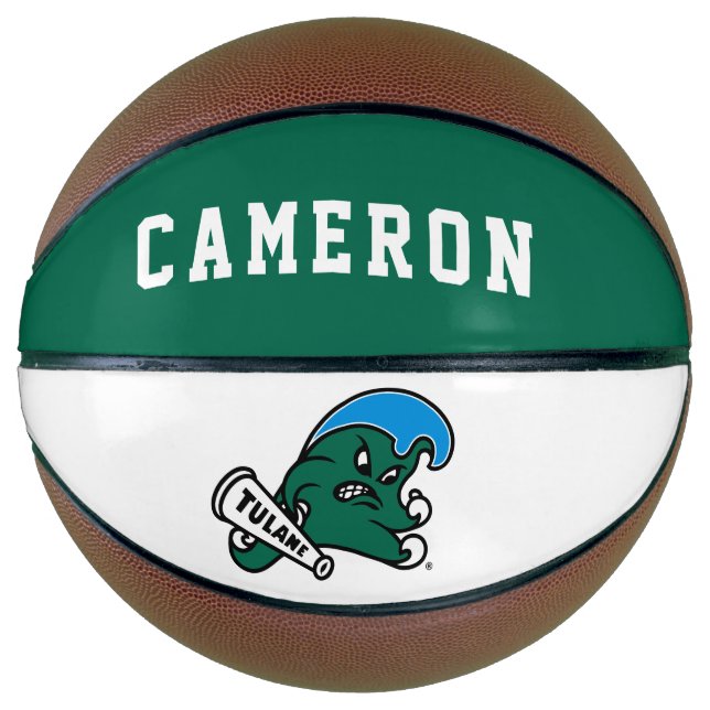 Tulane University Wave | Add Your Name Basketball (Front)
