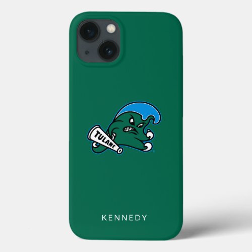 Tulane University Wave  Add Your Name iPhone 13 Case