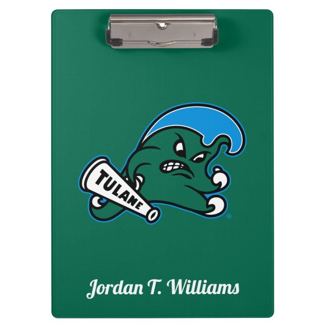 Tulane University Wave | Add Your Name Clipboard (Front)