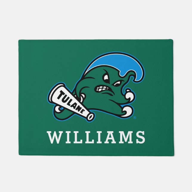 Tulane University Wave | Add Your Name Doormat (Front)