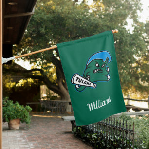 Tulane University Wave Add Your Name House Flag