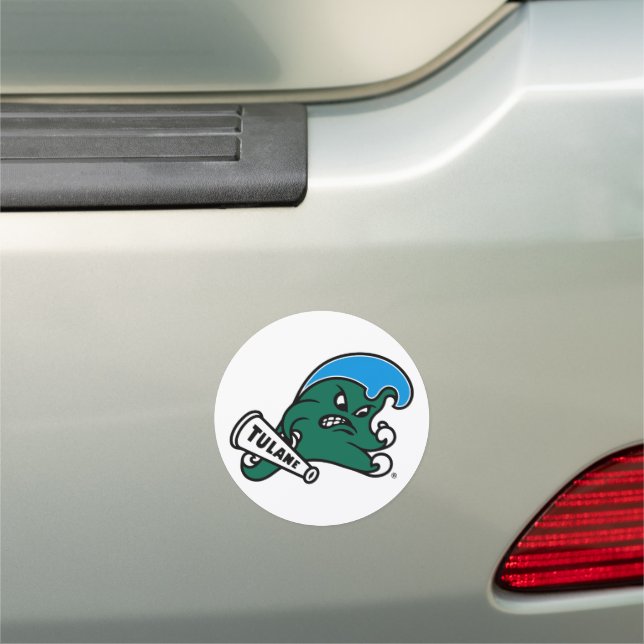 Tulane University Wave Car Magnet (In Situ)