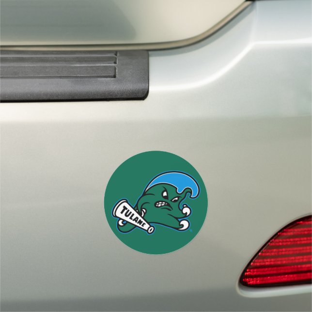 Tulane University Wave Car Magnet (In Situ)
