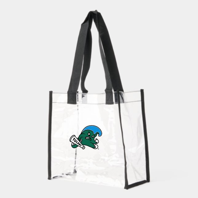 Tulane University Wave Clear Tote Bag (Left)