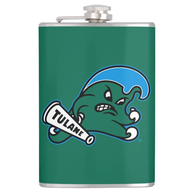 Tulane University Wave Flask (Front)