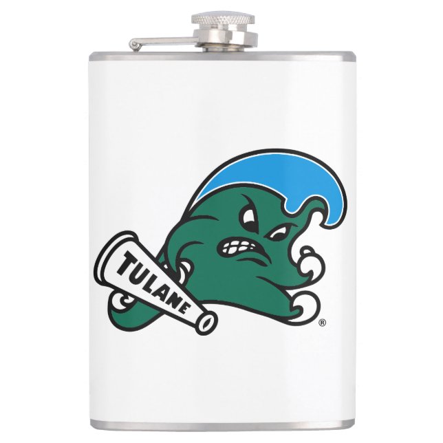 Tulane University Wave Flask (Front)