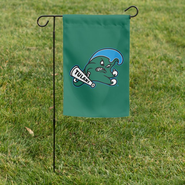 Tulane University Wave Garden Flag (In SItu)