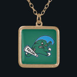 Tulane University Wave Gold Plated Necklace<br><div class="desc">Check out these official Tulane University designs! Personalize your own Tulane Green Wave merchandise on Zazzle.com. These products make perfect gifts for the Tulane student,  alumni,  fan,  or family member in your life!</div>