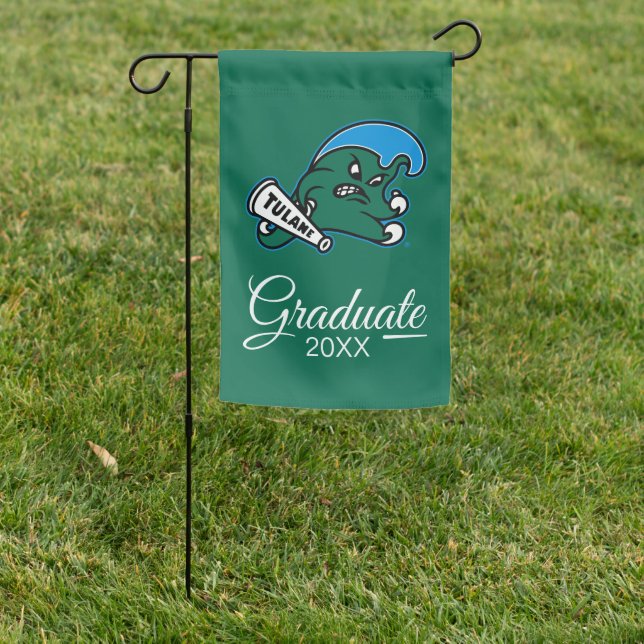 Tulane University Wave | Graduation Garden Flag (In SItu)