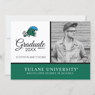 Tulane University Wave Graduation Invitation