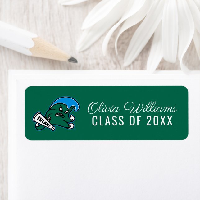 Tulane University Wave | Graduation Label (Insitu)