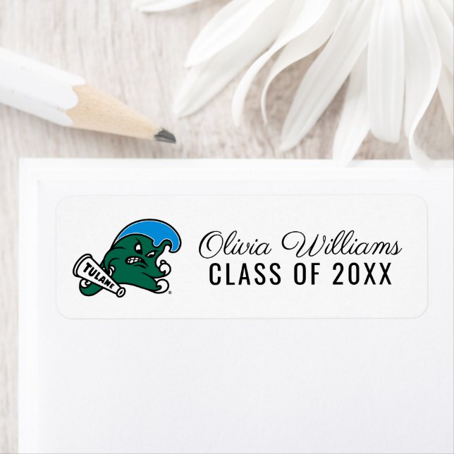 Tulane University Wave | Graduation Label (Insitu)
