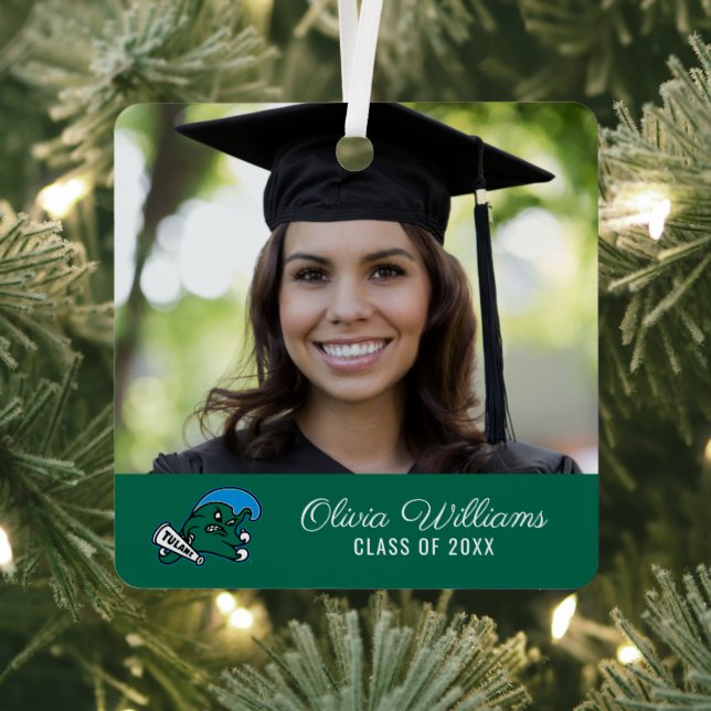 Tulane University Wave | Graduation Metal Ornament (Insitu)