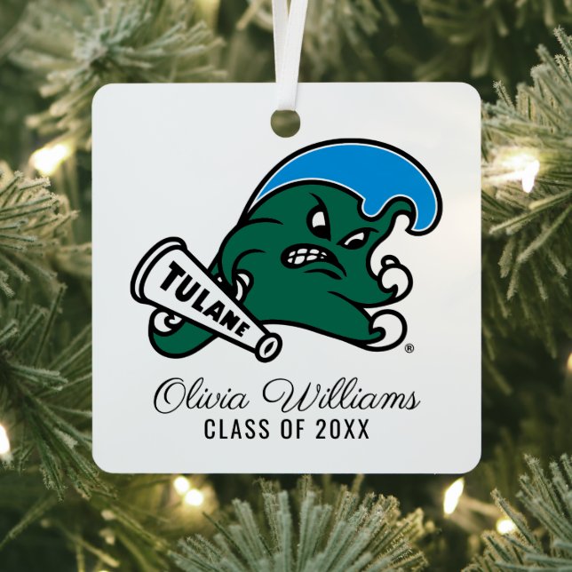 Tulane University Wave | Graduation Metal Ornament (Insitu)