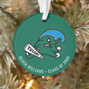Tulane University Wave   Graduation Ornament