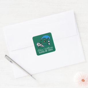 Tulane University Wave Graduation Square Sticker