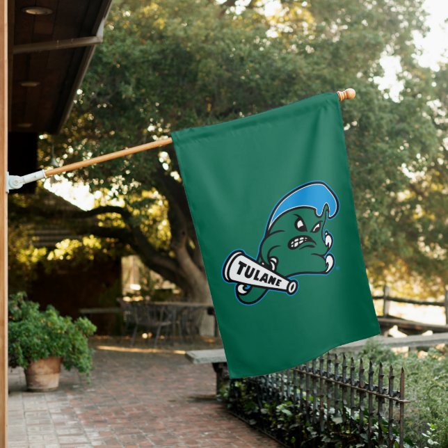 Tulane University Wave House Flag (In SItu)