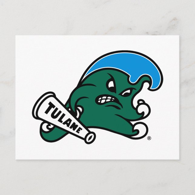 Tulane University Wave Invitation Postcard (Front)