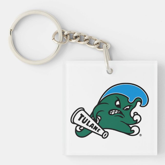 Tulane University Wave Keychain (Front)