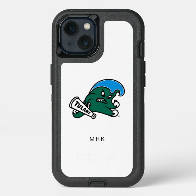 Tulane University Wave | Monogram Otterbox iPhone Case (Back)