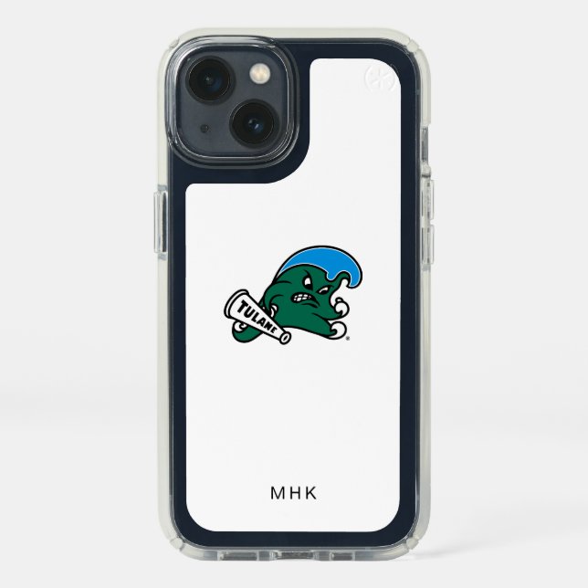Tulane University Wave | Monogram Speck iPhone 13 Case (Front)