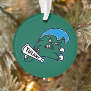 Tulane University Wave Ornament