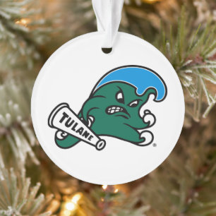 Tulane University Wave Ornament