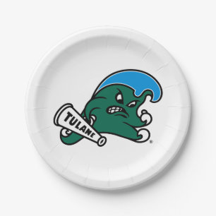 Tulane University Wave Paper Plates