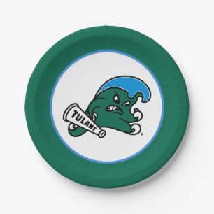 Tulane University Wave Paper Plates