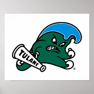 Tulane University Wave Poster