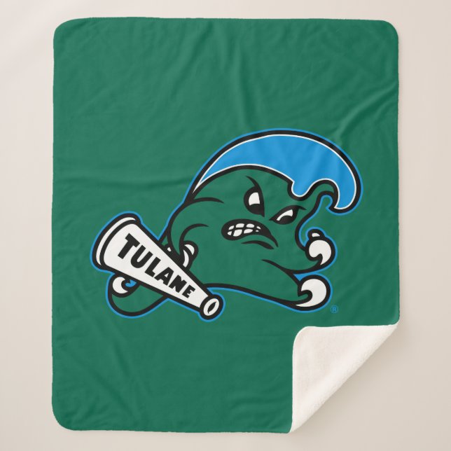 Tulane University Wave Sherpa Blanket (Front)